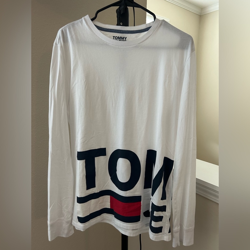 🔴Tommy Hilfiger Men’s Crewneck Long Sleeve Sweatshirt White Size L